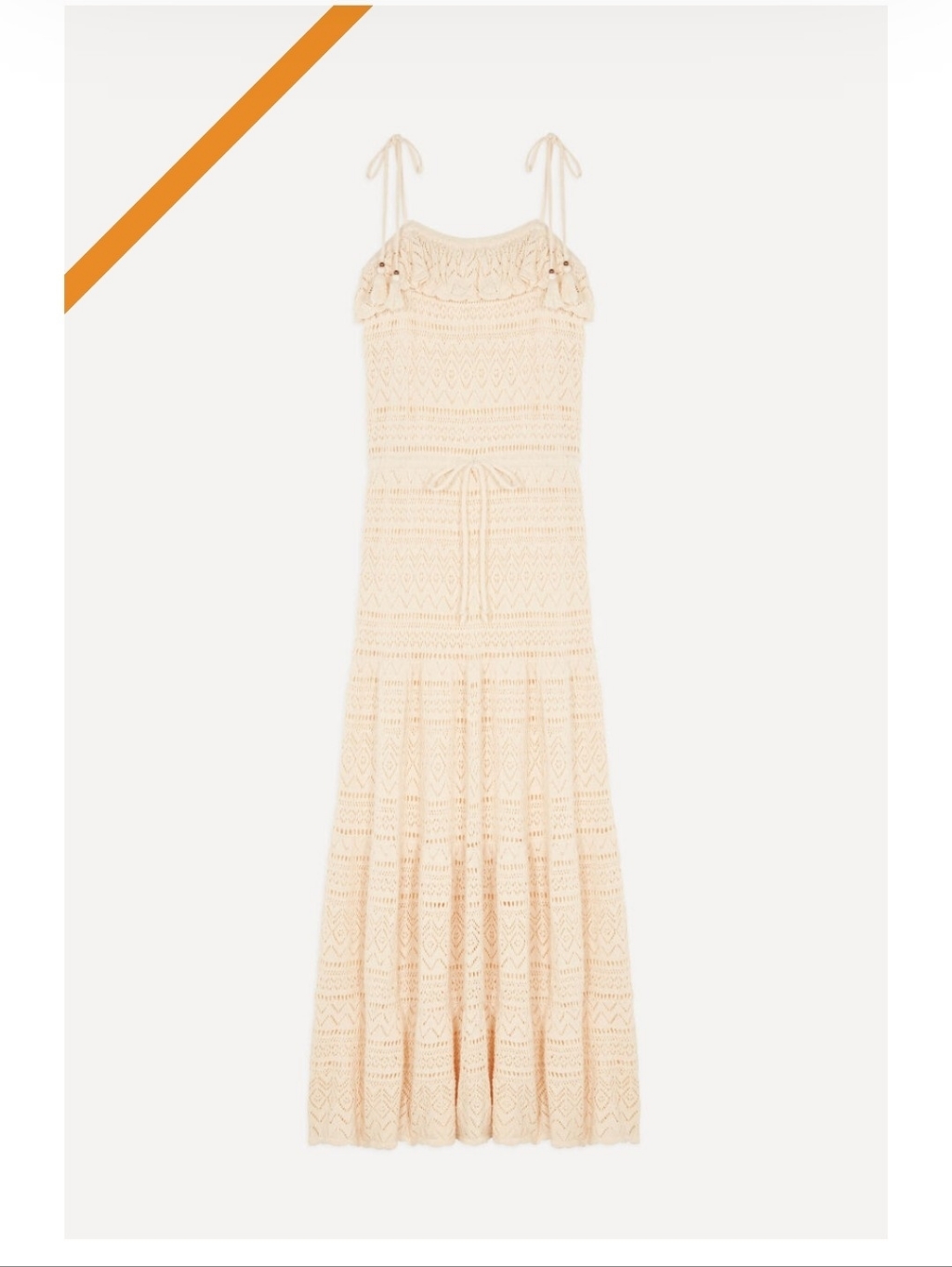 New Bash Cal Crochet Dress Beige Dresscal